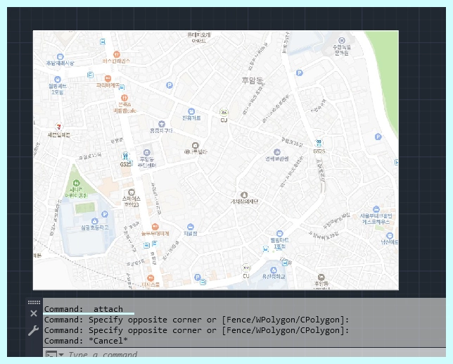 오토캐드 이미지 삽입