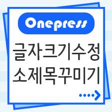 Onepress 글자크기수정 썸네일