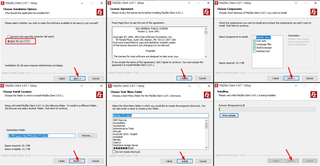 FileZilla 설치